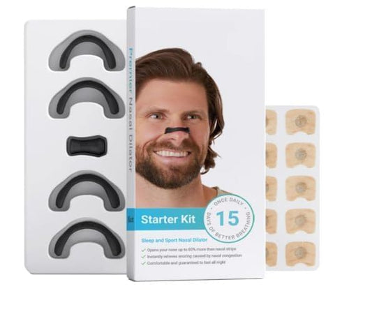 Breathing Nasal Strips Kit 15 Count- Reduces Snoring, Improves Sleep Quality